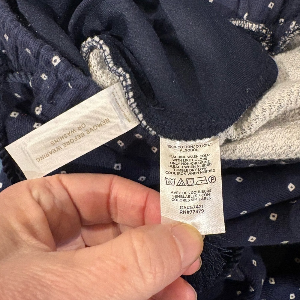 Ann Taylor polka dot jogger pants navy blue sz XS new with tags - Picture 4 of 4